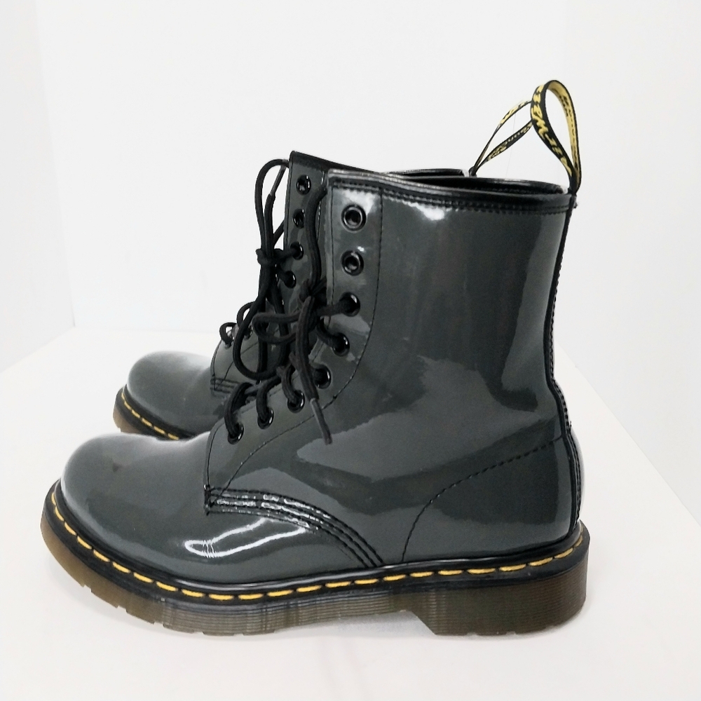 Dr Martens Patent Leather 11821 Combat‎ Boots, Size 7|EUR|38 - Picture 5 of 14